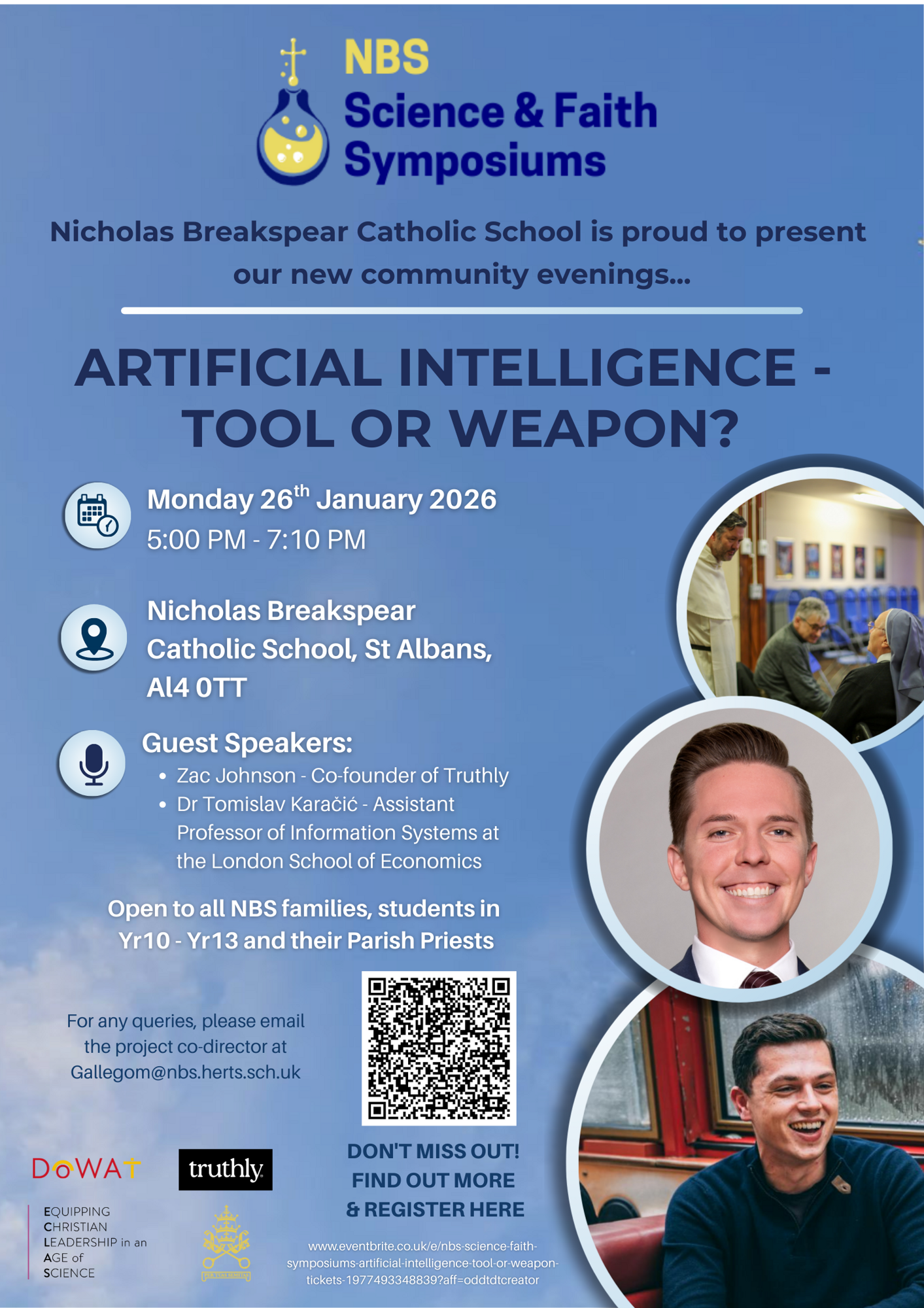 Science & Faith event 2 poster